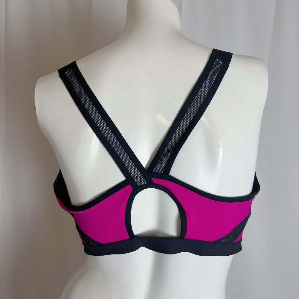 VSX Sport Victoria's Secret Fuscia Sports Bra Zip Up 38DD